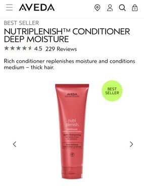 Aveda NUTRIPLENISH™ CONDITIONER DEEP MOISTURE 8.5oz NEW